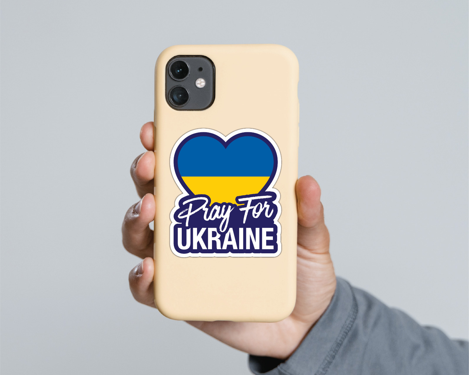 UKRAINE Flag Heart Sticker Decal Vinyl Laptop cell phone Car Window Ukrainian