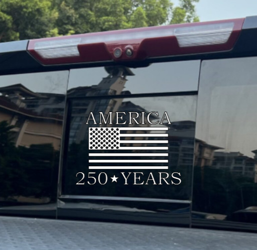 America 250 Years Anniversary Flag Vinyl Decal Sticker Car Truck Window 1776