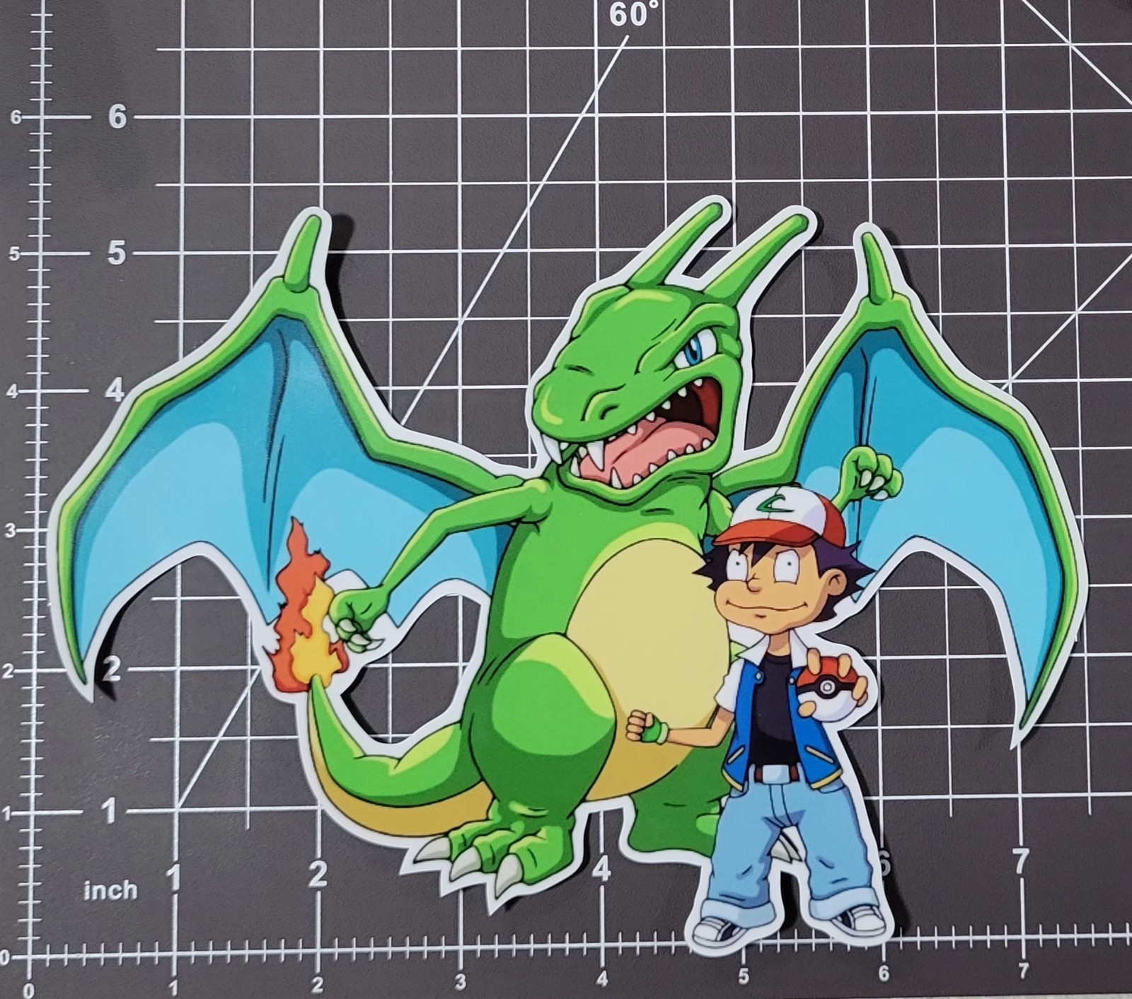 Pokémon Rugrats Mashup Sticker 7.5"x5.5" Ash Tommy Charizard Reptar