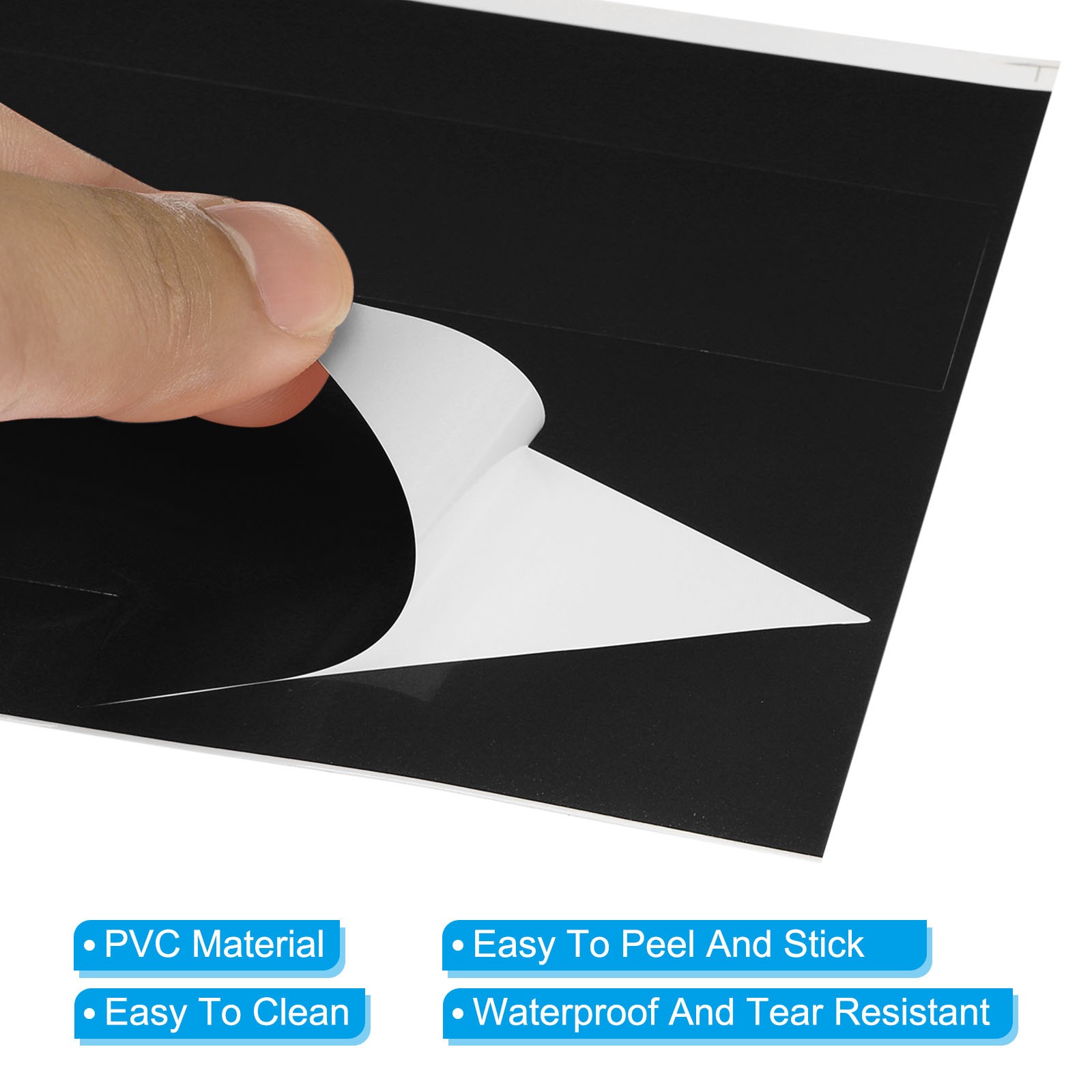 15Pcs 8"x2" Arrow Sticker PVC Adhesive Large Arrow Sign Black