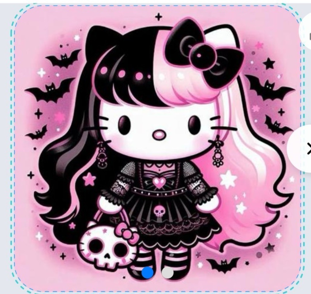 HELLO KITTY X VYNIL, HIGH GLOSS STICKER X 3X3 INCHES STICKER X SQUARE ROUND EDGE