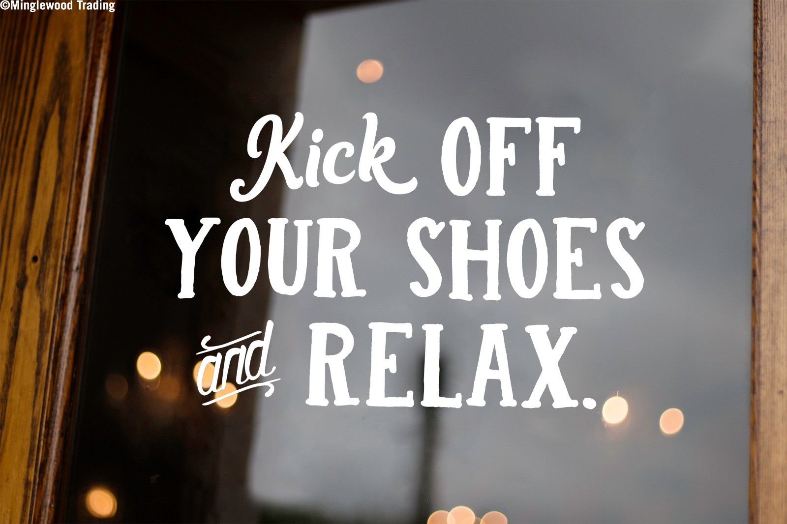 Kick Off Your Shoes And Relax Vinyl Sticker | Porch Home Wall Decal | Die Cut