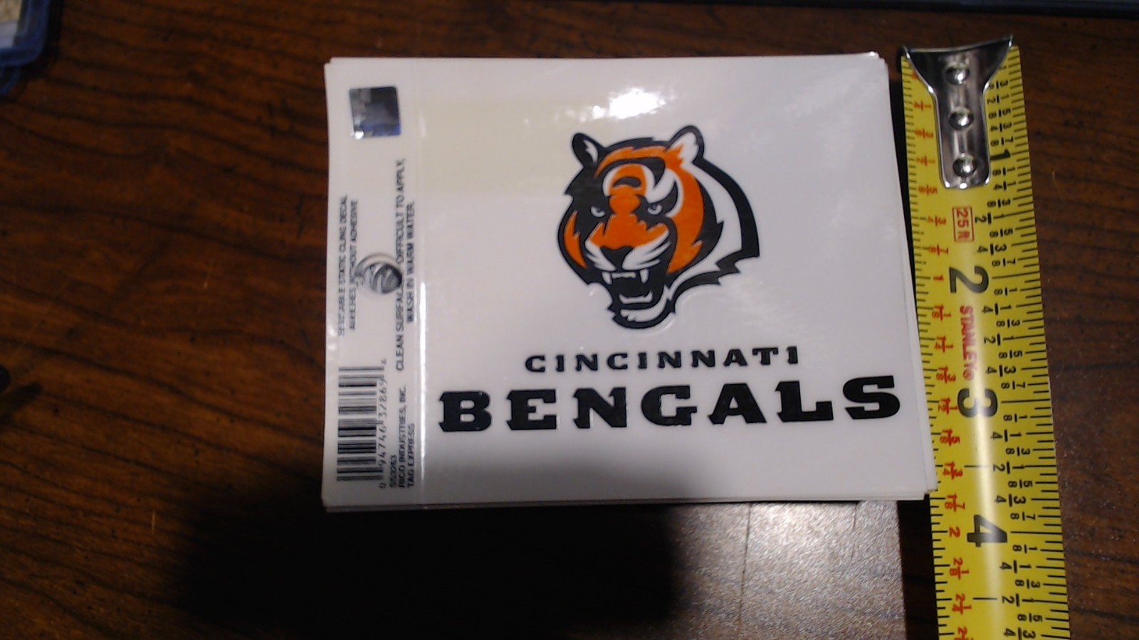 LOT OF 45 /Cincinnati Bengals Logo Football Sticker Decal REUSABLE STATIC CLING