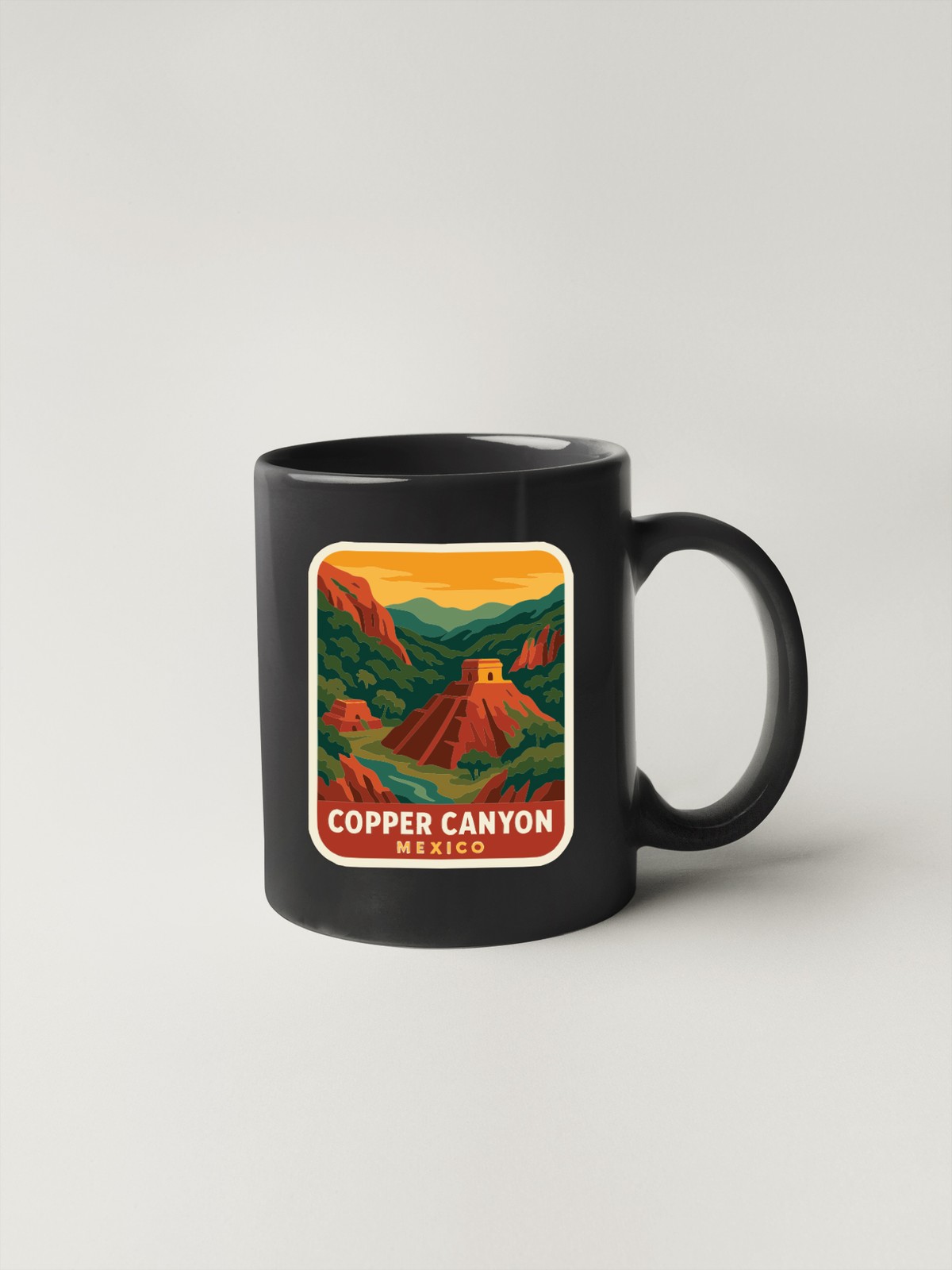 Copper Canyon Mexico Sticker Decal Vinyl Die-Cut Symbolic Landmark Design