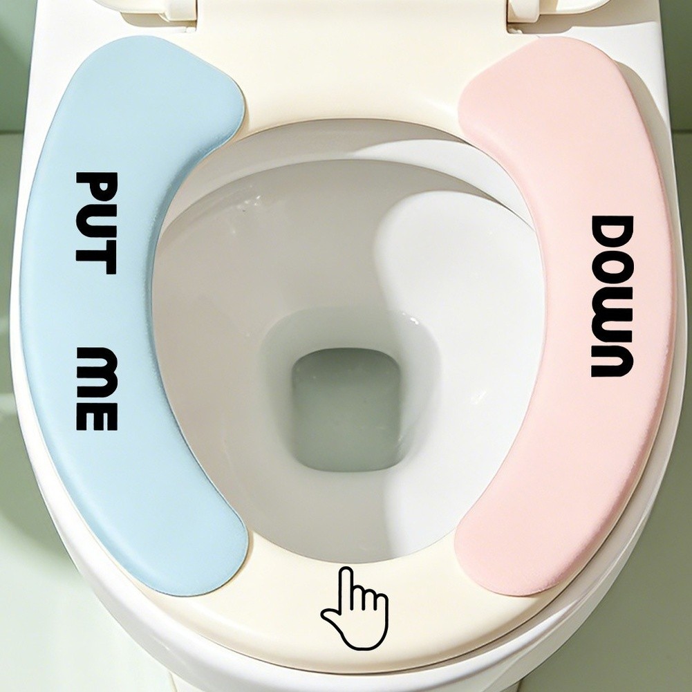 Waterproof Glow in Dark PVC Toilet Sticker Removable Anti Static Blue 10 5cm