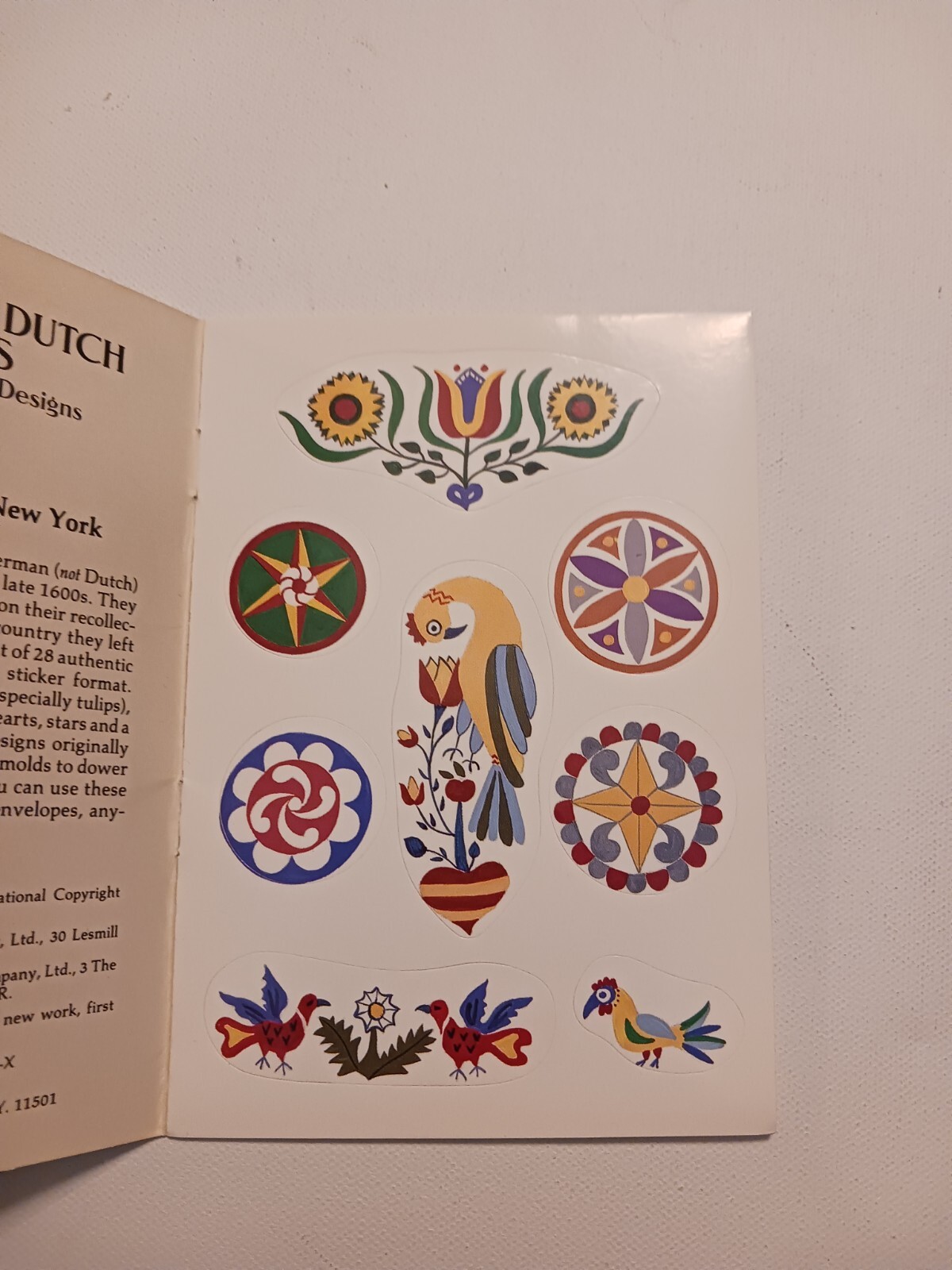 Pennsylvania Dutch Stickers 28 Pressure Sensitive Designs Muncie Hendler