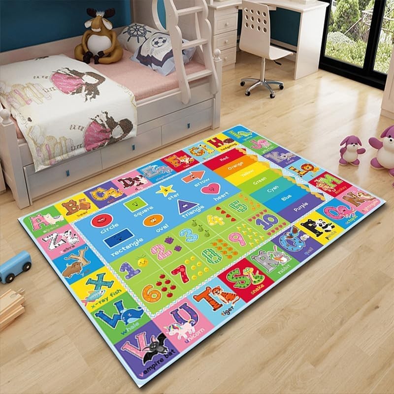 ABC Carpet,Kids Carpet for Playroom, Classroom Floor Play Mat for Kids,Presch…