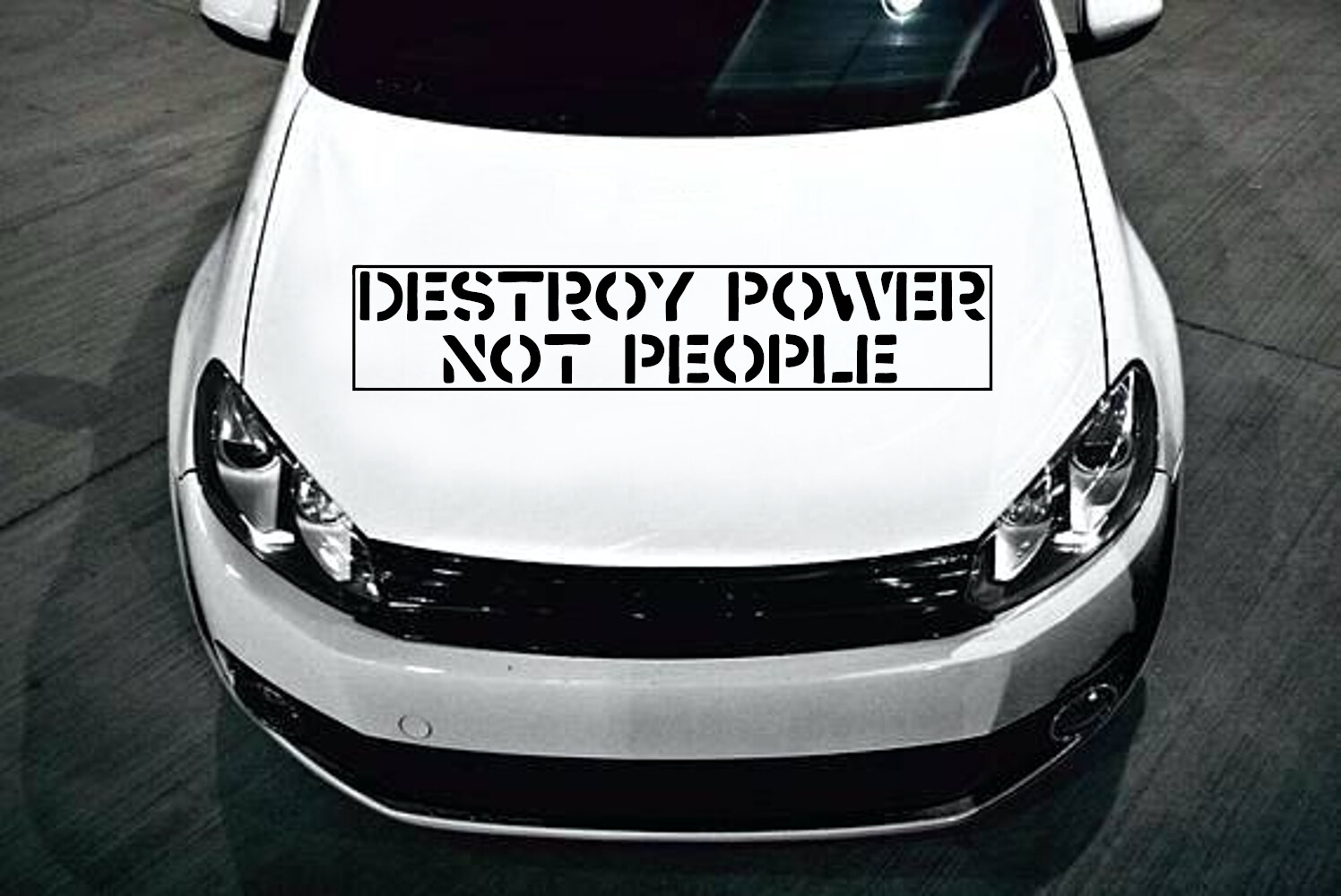Destroy Power Not People Die Cut Vinyl Sticker – Crass Subhumans Leftover Crack