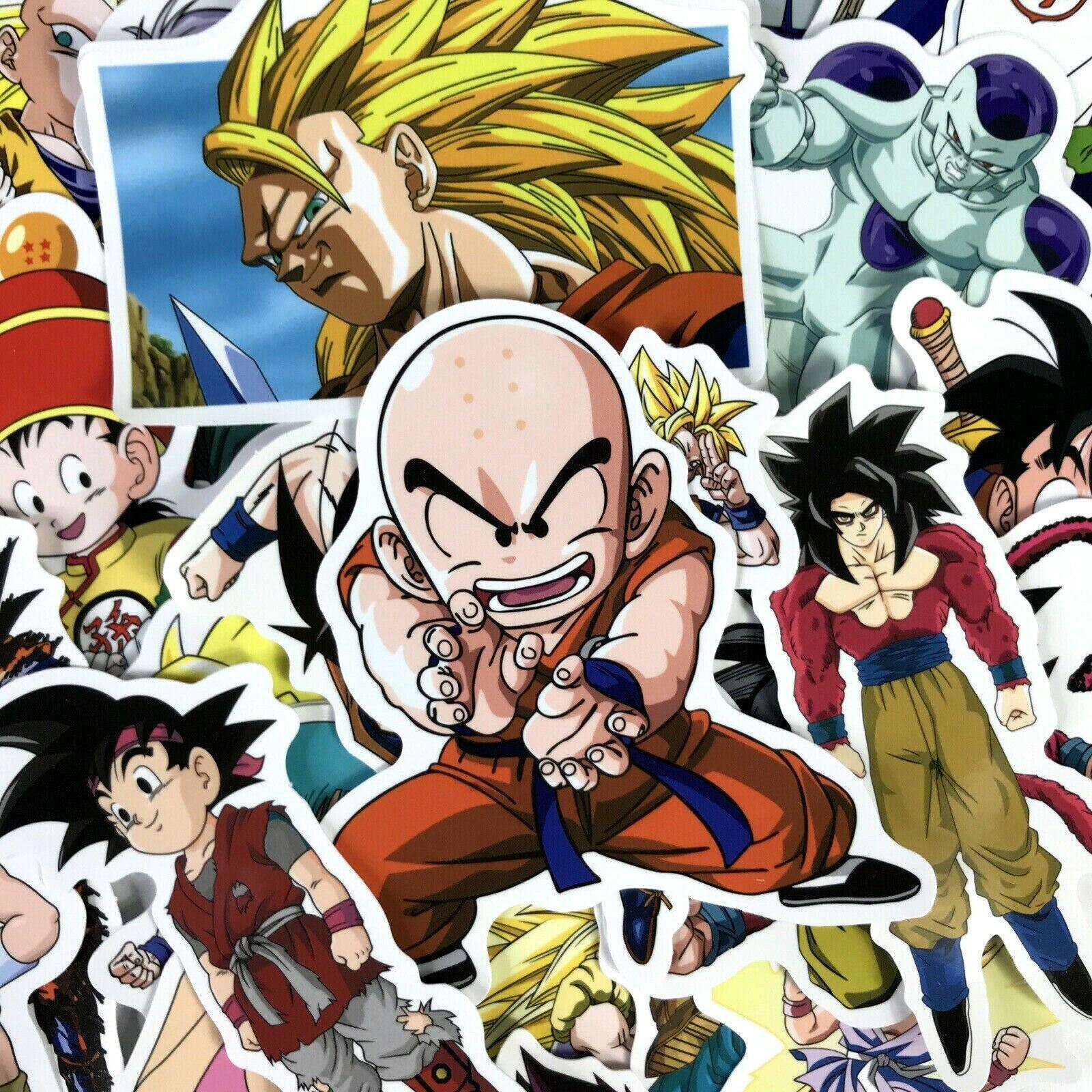100 Piece Dragon Ball Z DBZ Character Bulma Goku Laptop Decal Phone Sticker Pack