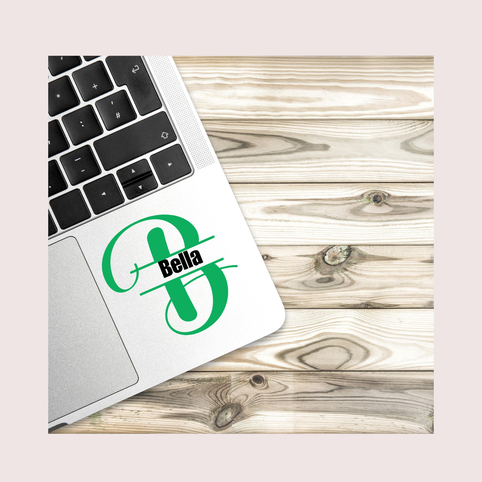 Monogram Decal Name Initial Vinyl Personalized Decal Tumbler Sticker Laptop