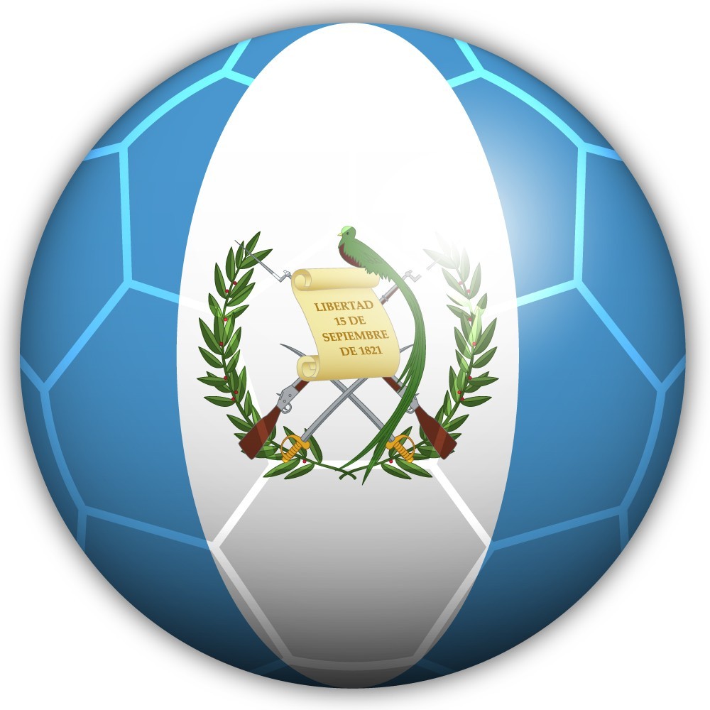 Guatemala Soccer Ball Round Shaped Flag Cut To Shape Vinyl Sticker