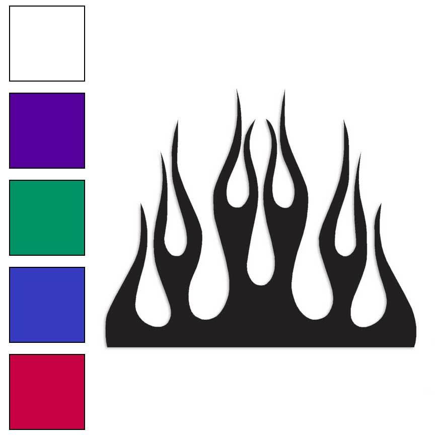 Fire Splash Flames, Vinyl Decal Sticker, Multiple Colors & Sizes #1331
