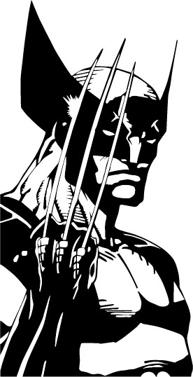 Comics X-Men Logan Wolverine, White, 8.5×4.5" Die Cut Vinyl Decal