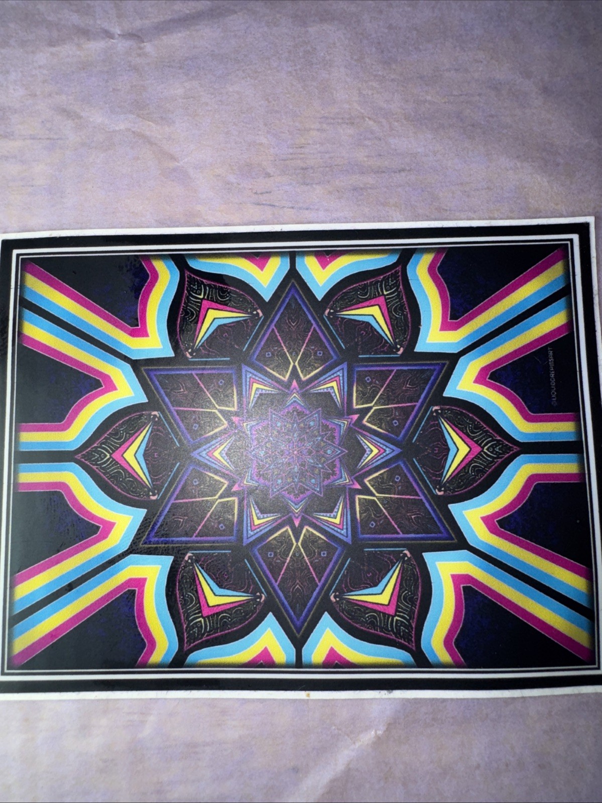 Psychedelic Mandala Art Vinyl Sticker Geometric Trippy Festival Style