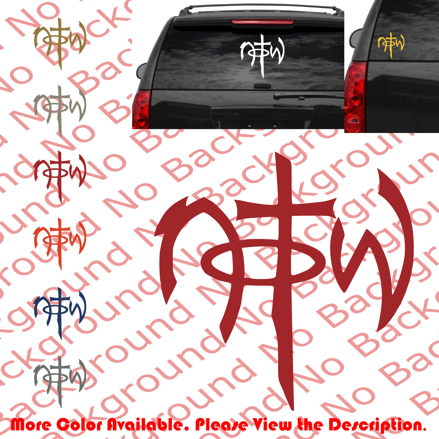 NOTW NOT OF THIS WORLD Vinyl Decal Jesus God Church Christian Car Window JS002