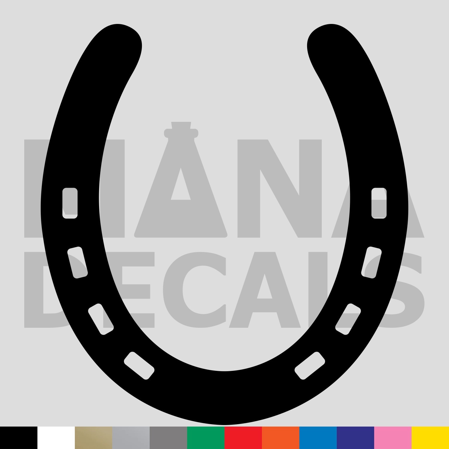 Horseshoe Vinyl Die Cut Decal Sticker – Horse Horses Luck Lucky Farrier