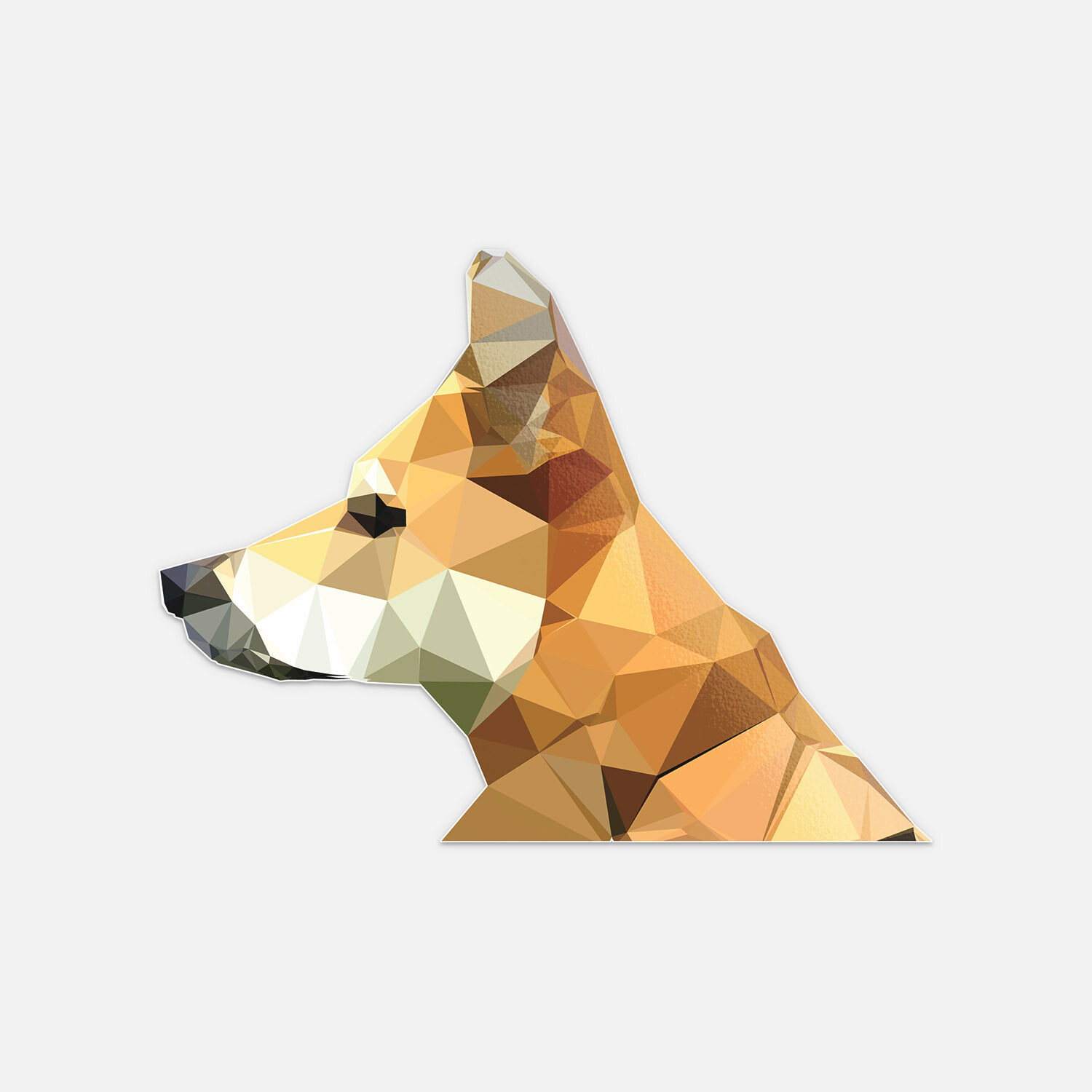 Geometric Dog Animal Polygonal Vinyl Vinyl Sticker Decal