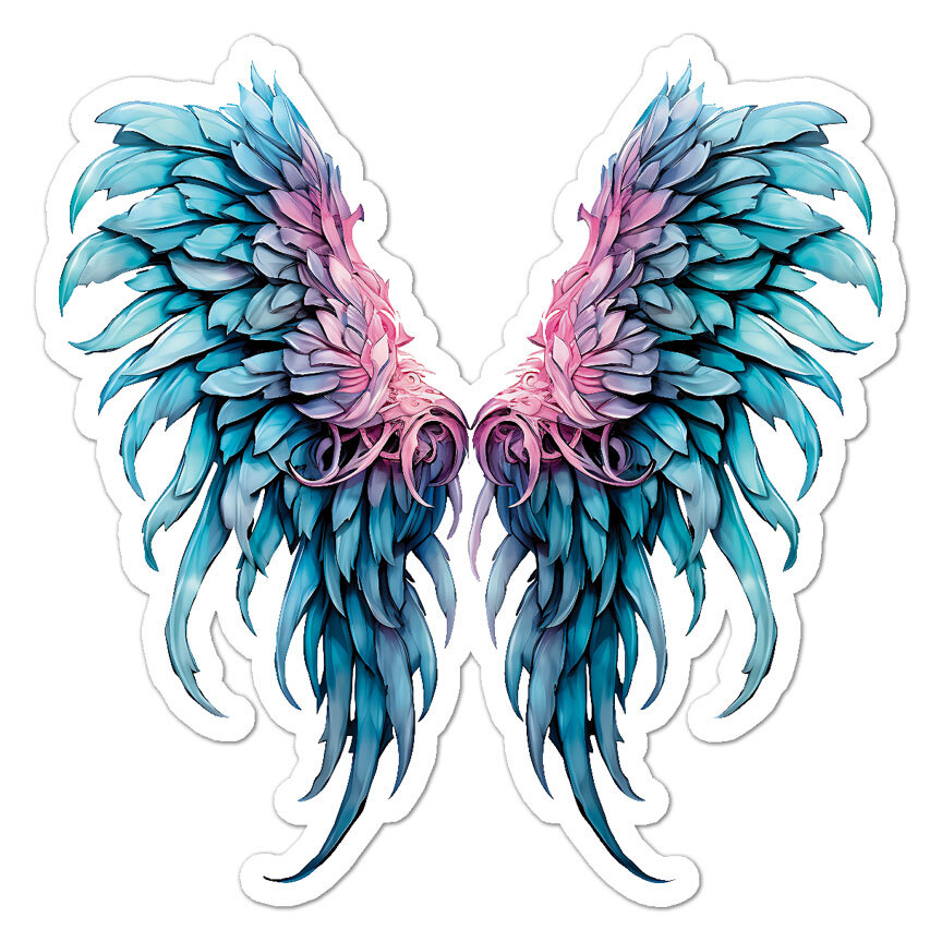 Angel Wings, Vinyl Decal Sticker, Indoor Outdoor, 3 Sizes, #9658