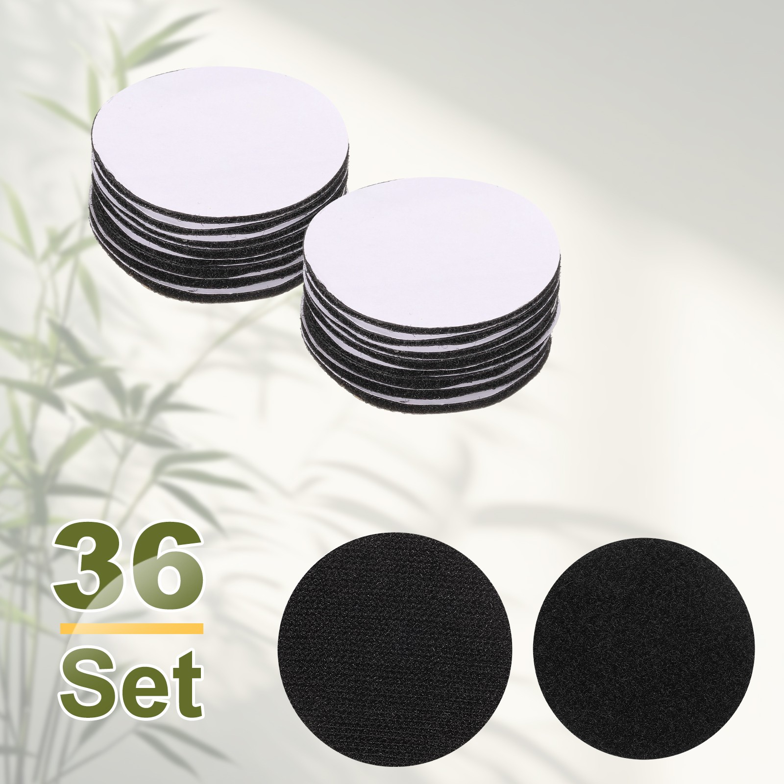 36pcs Adhesive Strips for 2.4" Black with Sticker