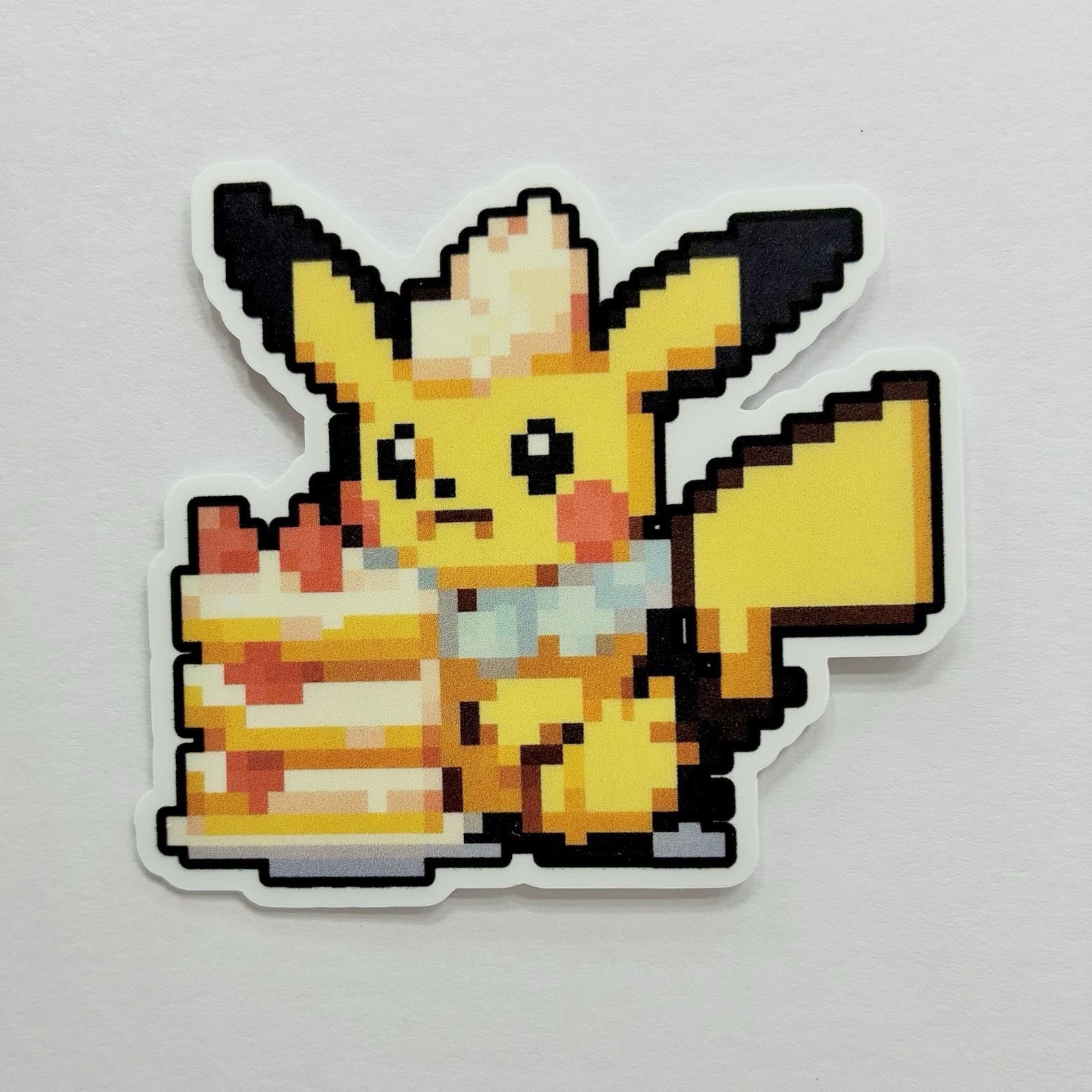 Pokemon Pikachu Sticker 2.5 inch Pixel Art Printed On Sticker Matte Vinyl New