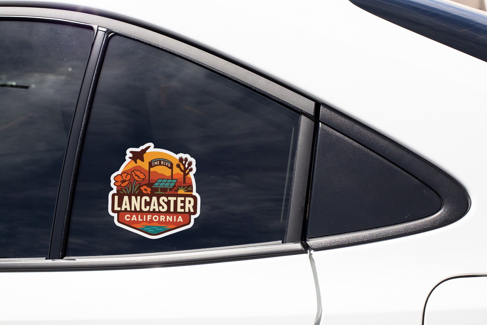 Lancaster California Sticker Decal Vinyl Die-Cut City Skyline Landmark Design