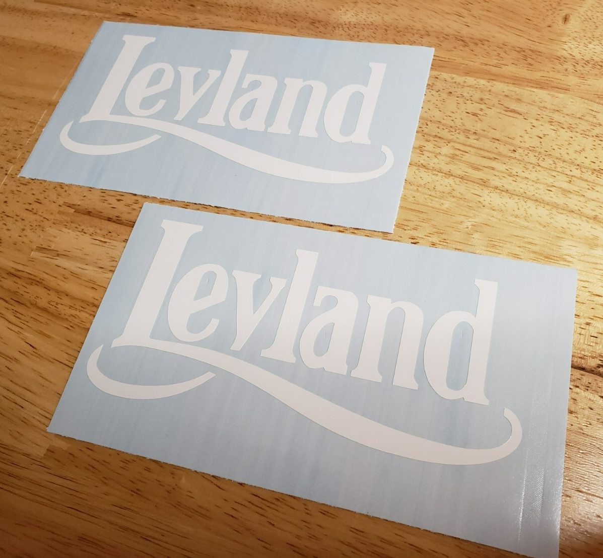 leyland motors Decals Stickers Tractor car truck Gloss white 10×4.8" (2)FAST USA