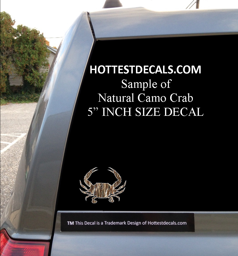 Camo Truck Car Decal Sticker Goose Sika Deer Barn Wood Buck Crab MARSH GRASS