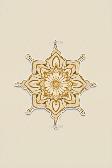 Modern Taoist mandala, golden flower motif – Zink Print