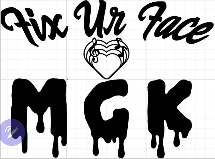 TJx-Vinyl Decal, B/W/C, 6x4in, Drip Letters, SelfAdhesive, MGK, Barker, Durst 🔥