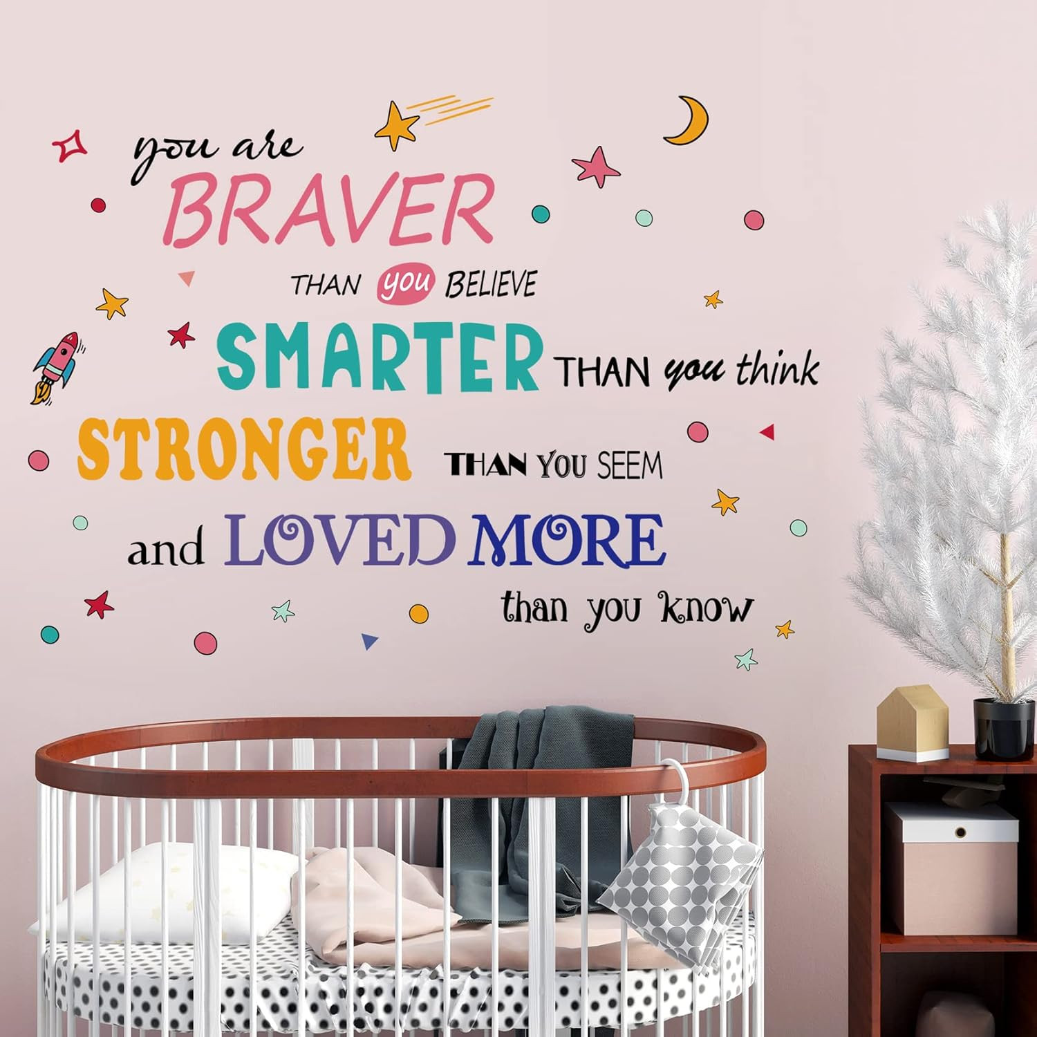 Removable 3D Colorful Quotes Inspirational Words Lettering Wall Decals Motivatio