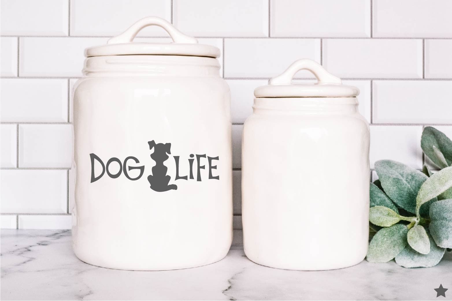 Dog Life Silhouette Decal Sticker Pet Love Dogs Pawprint Puppy Rescue Breeder