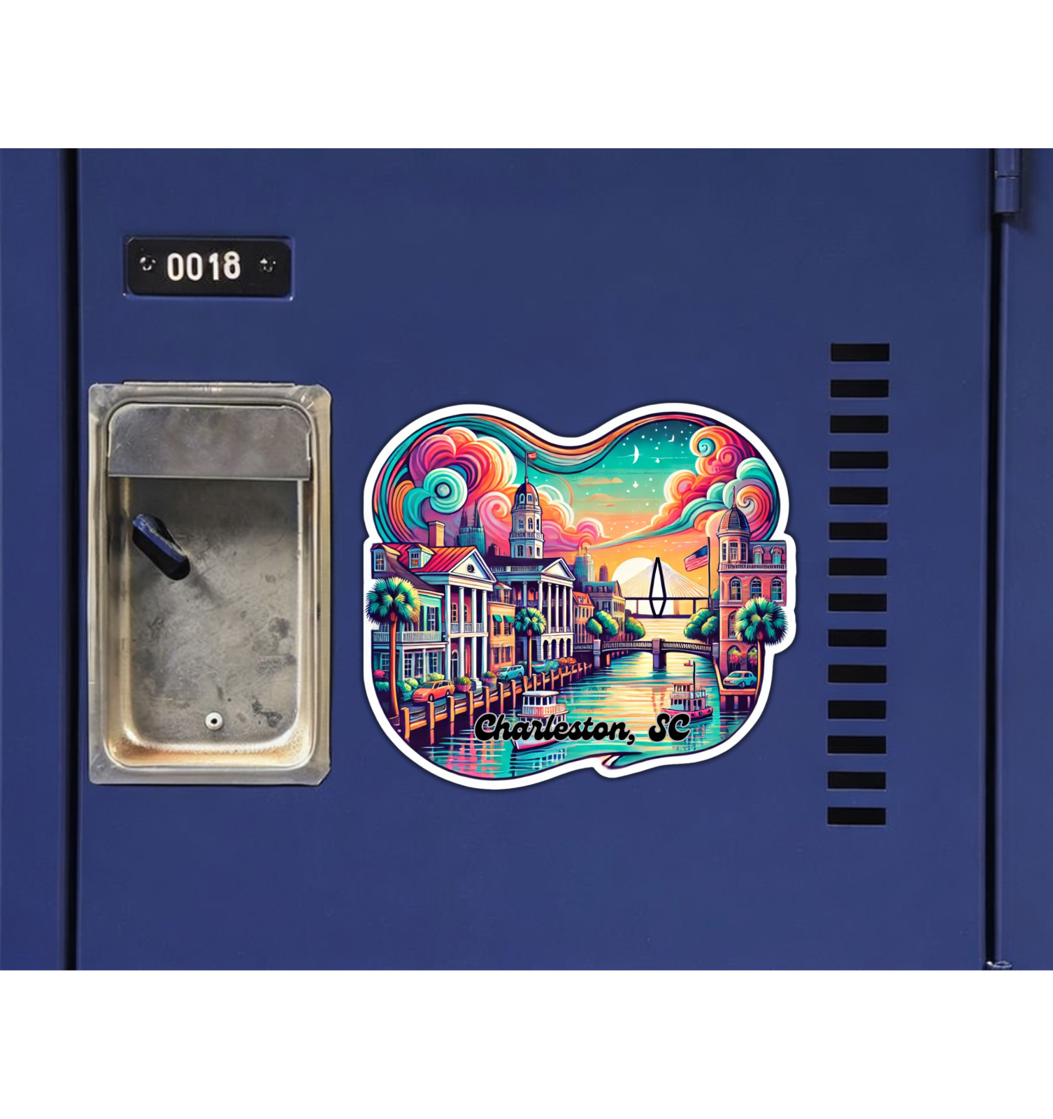 Charleston South Carolina Fridge Magnet or Laptop Sticker