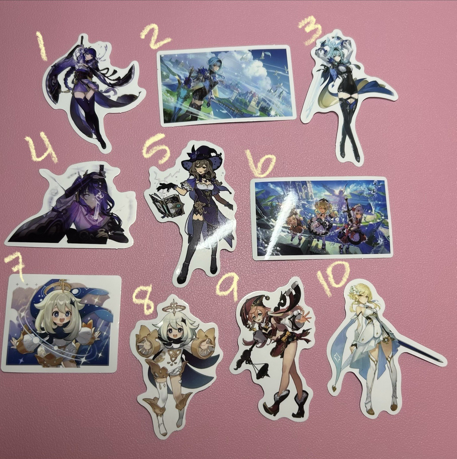 Genshin Impact Anime Stickers – 12