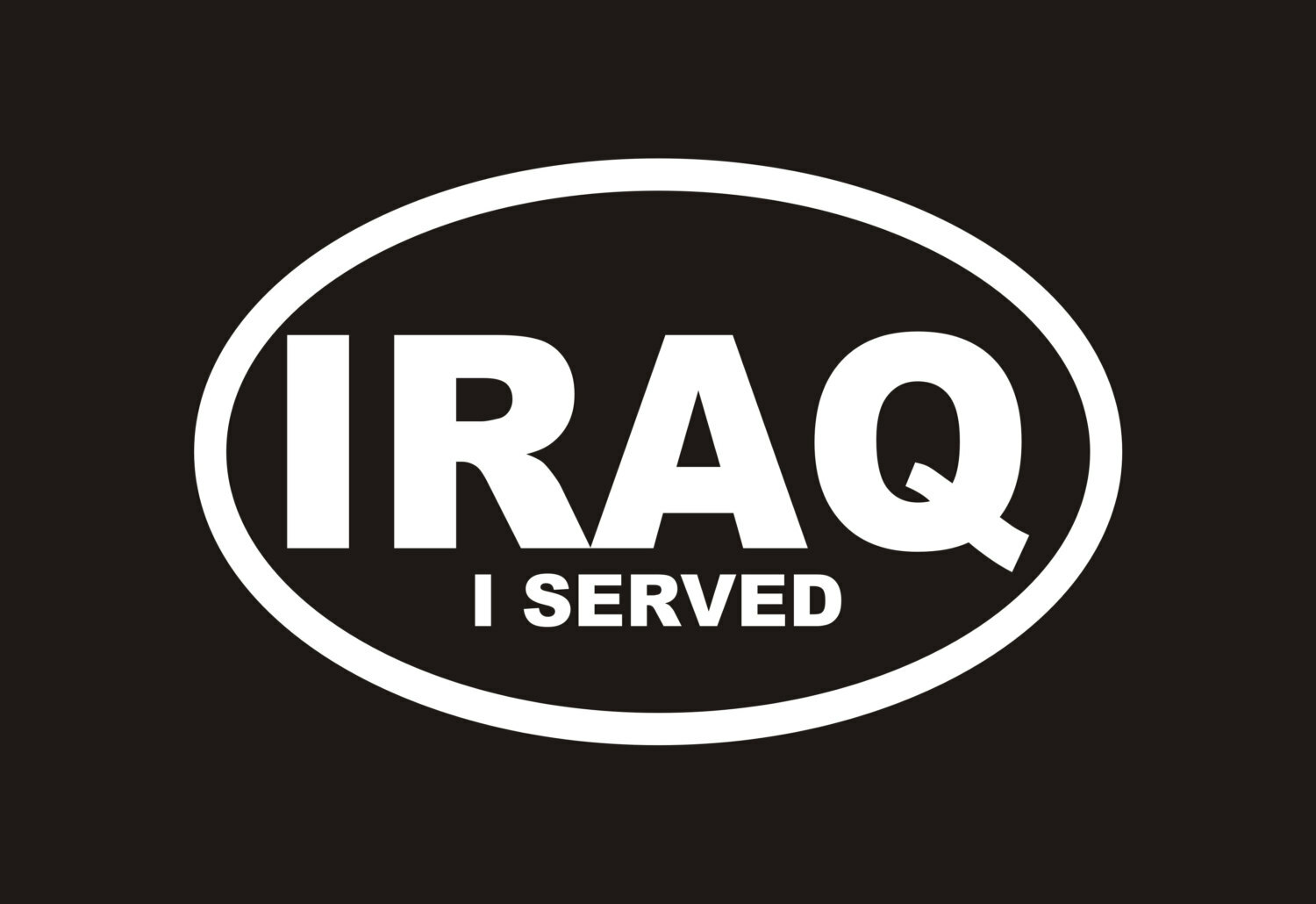 Vinyl Decal for Window – IRAQ I Served (Military)