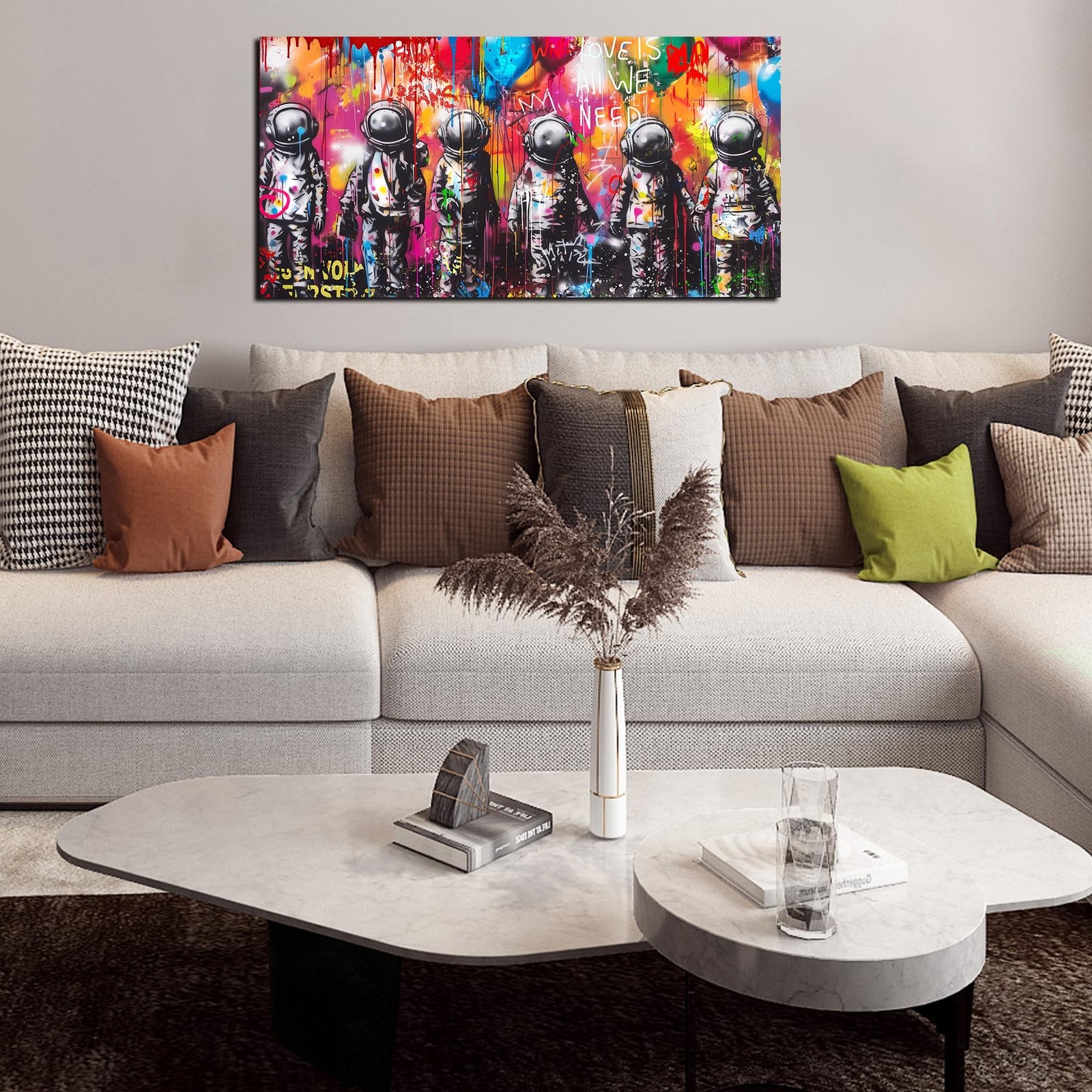 Astronaut Wall-Art – Big Graffiti Art Wall Decor – Space Posters Wall Decor f…