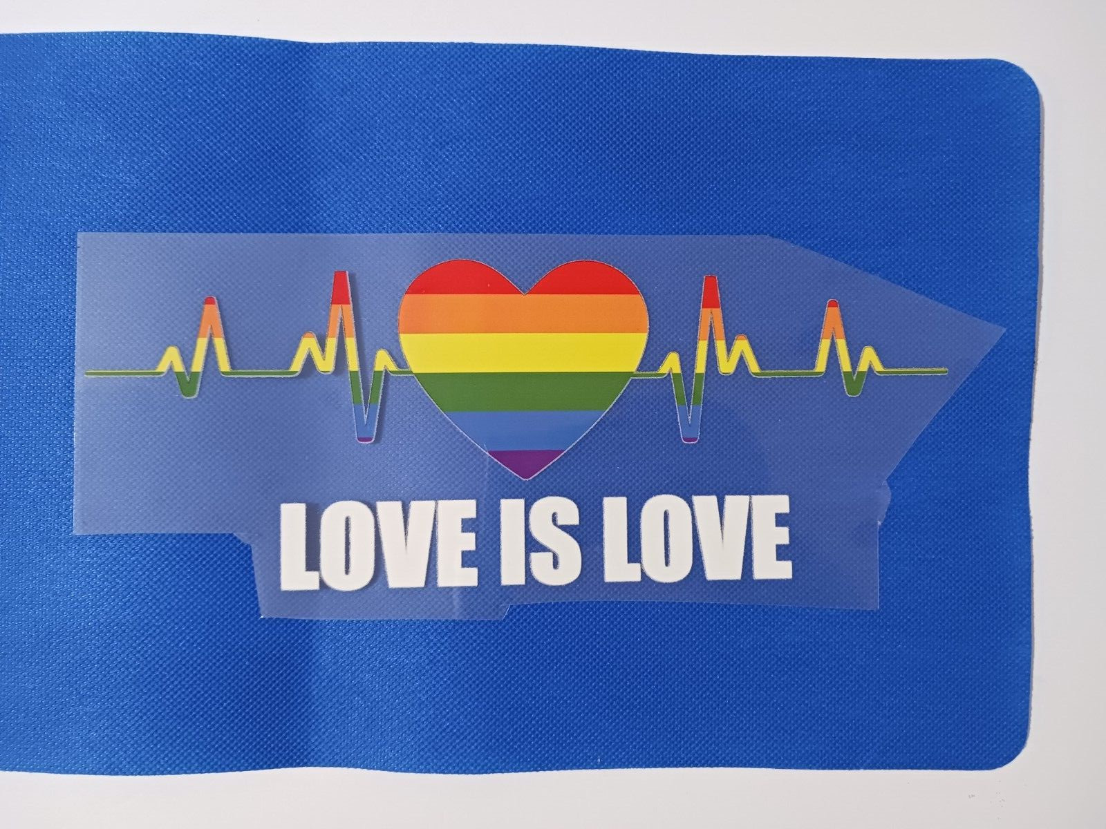 LGBTQ Love is Love Pride Sublimations Stickers Easy to Iron On T-shirt (3 Pack)