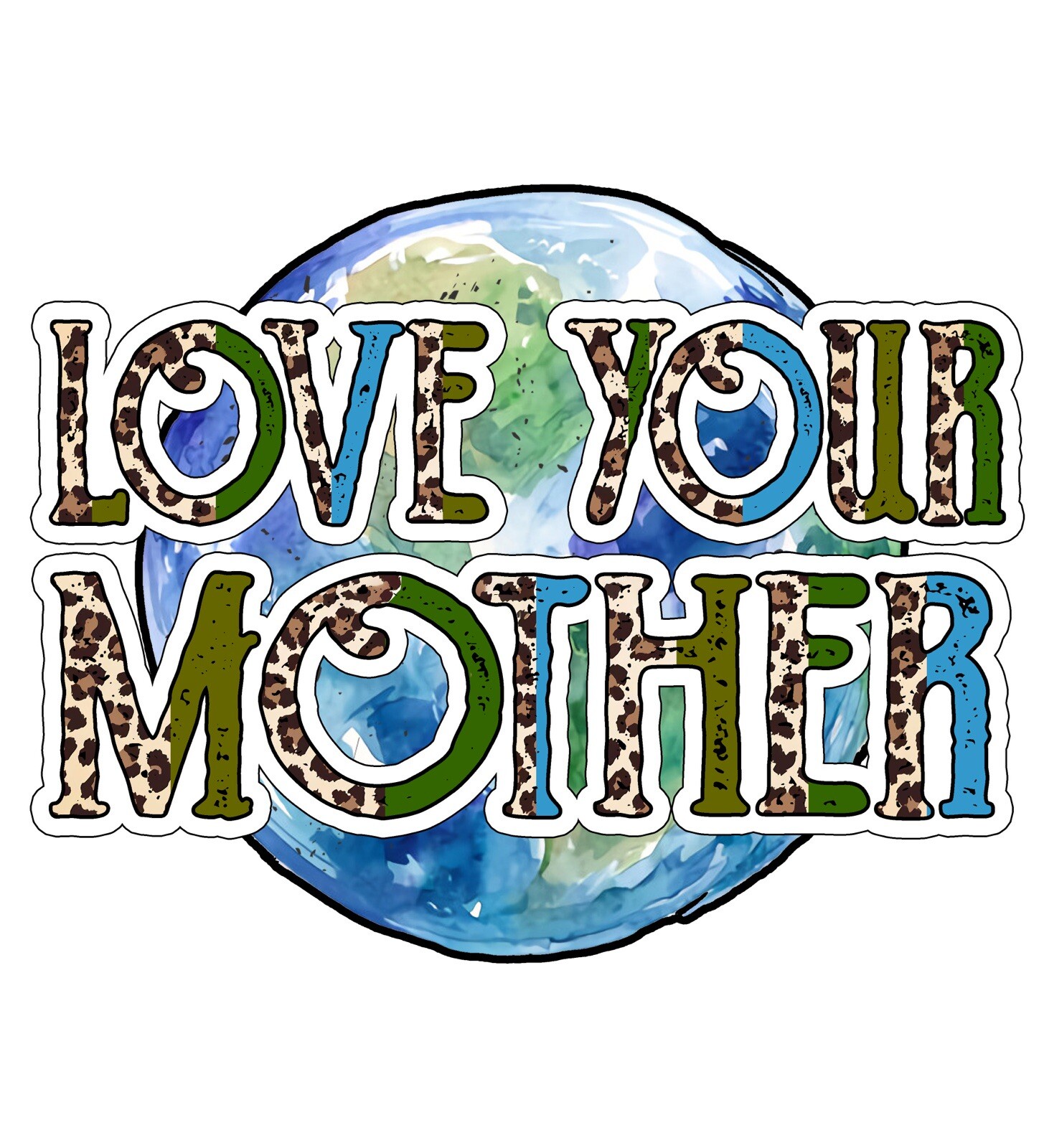 4” Earth Sticker Environmental Recycle Planet Global Warming Go Green Mother