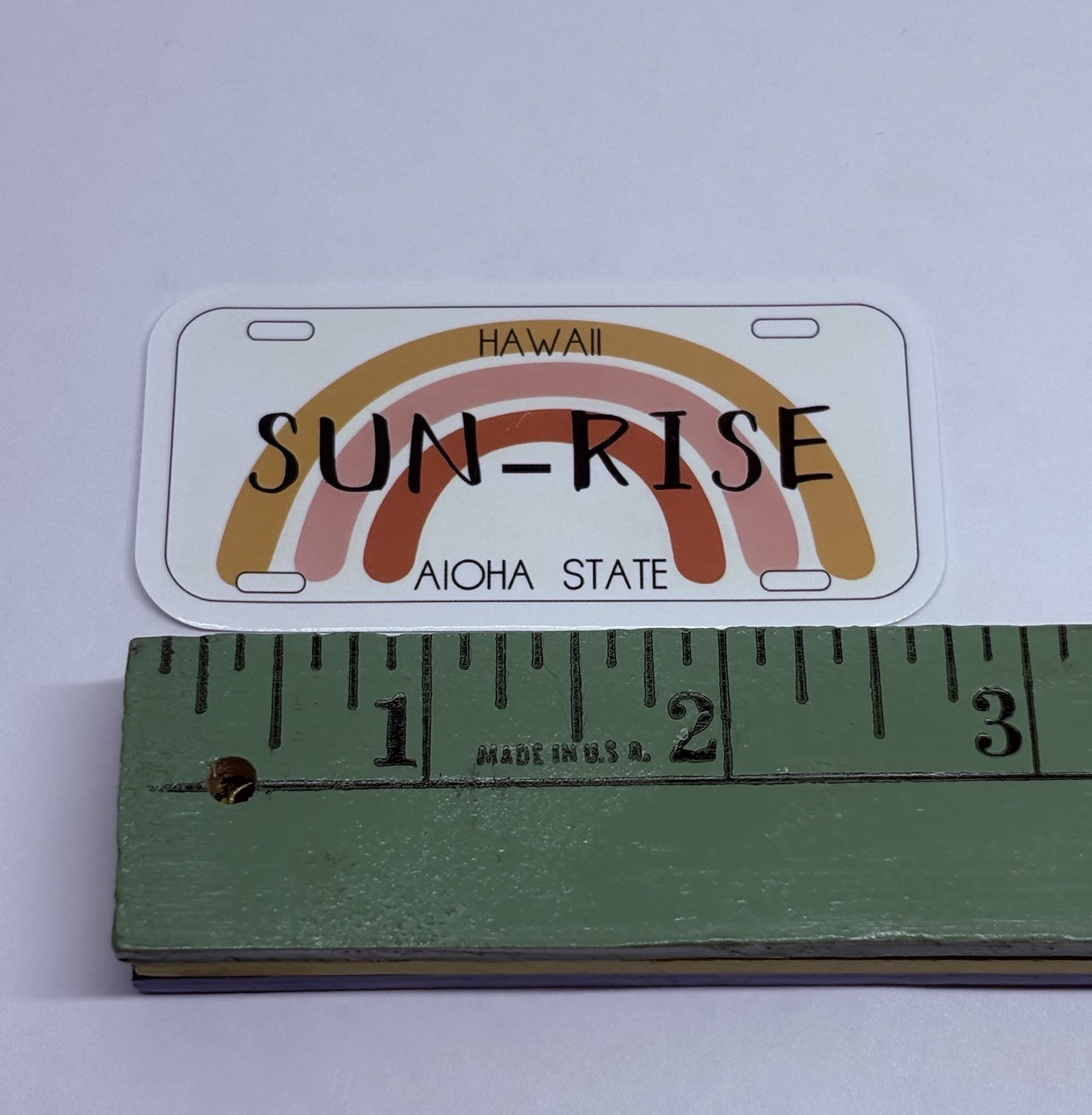 Hawaii Novelty License Plate Sticker “Sun Rise” Art Decal Vinyl Souvenir Tc6