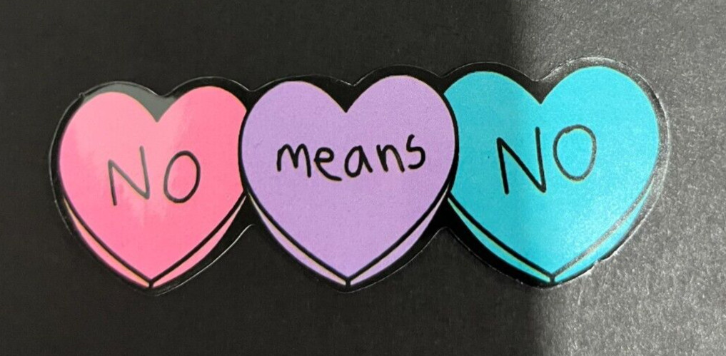 NO means NO – Vinyl Decal Sticker Bomb