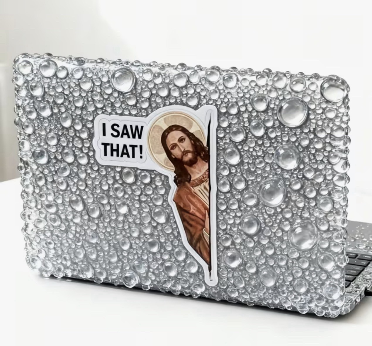 2 PACK – I SAW THAT Jesus God Funny Prank Humor 2.5” Decal Sticker Set Lot
