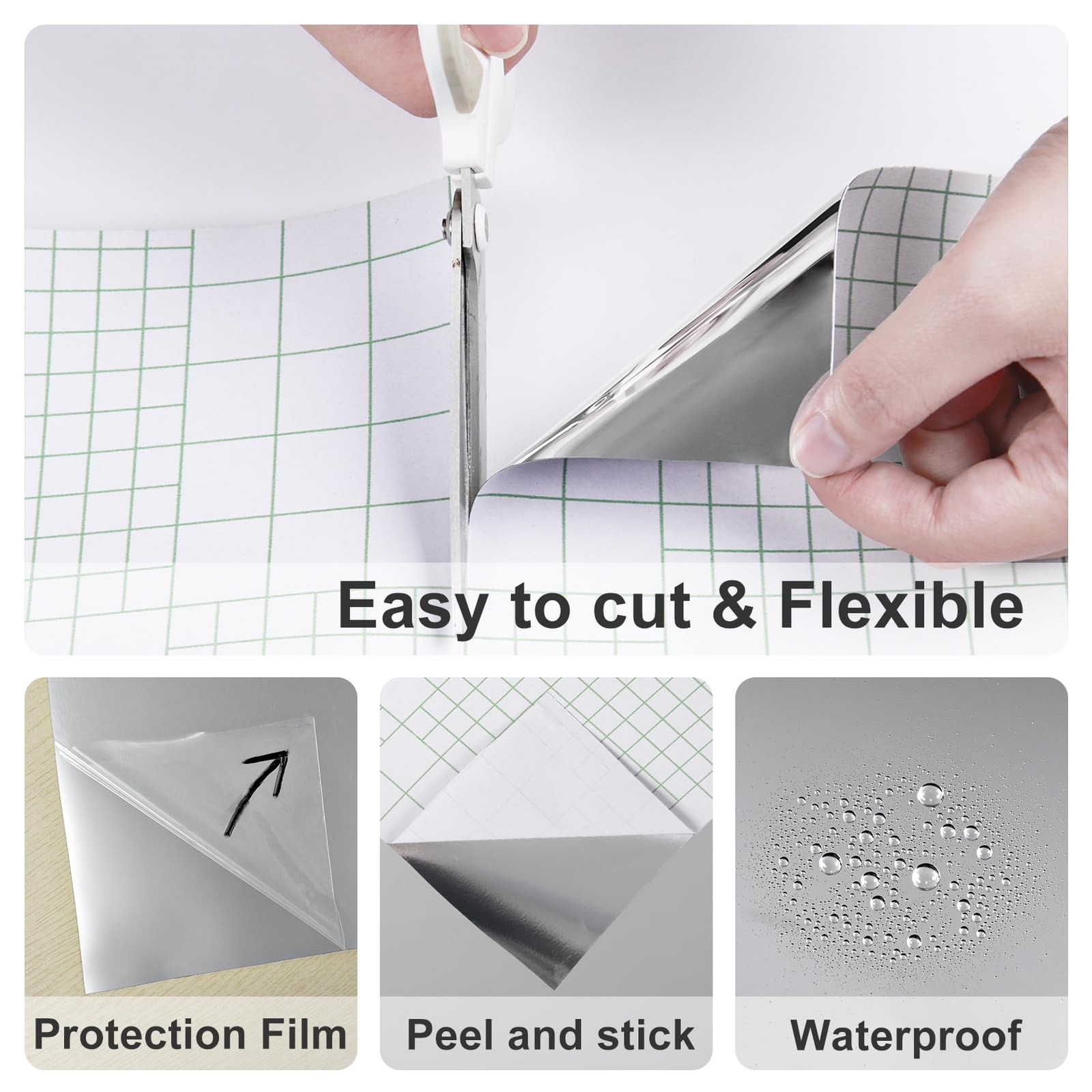 Mirror Sticker for Wall Wallpaper Peel and Stick Self Adhesive Removable Acrylic