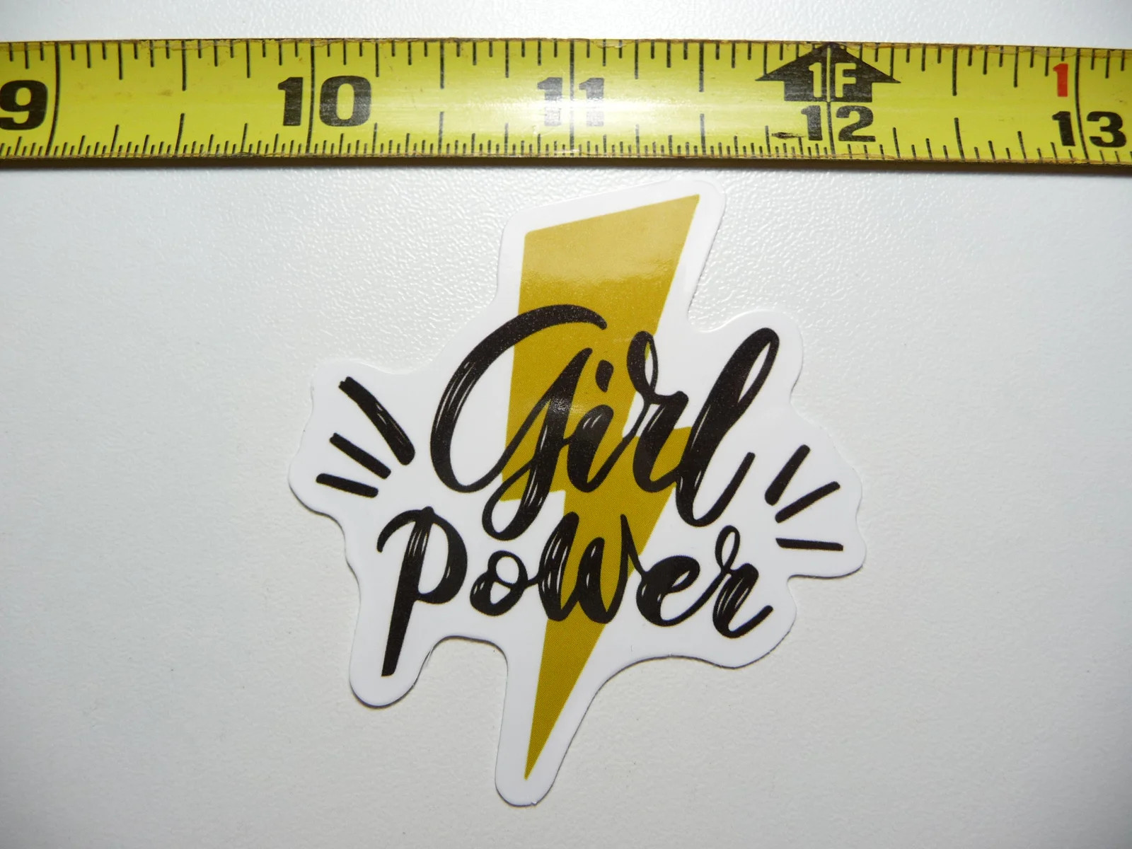 GIRL POWER LIGHTNING BOLT SMALL STICKER DECAL MOTIVATIONAL POSITIVE ATTITUDE