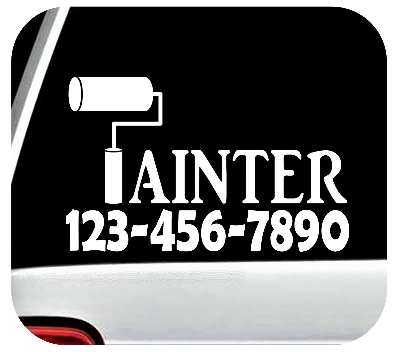 Painter Decal Sticker Paint Brush Roller Canvas Painting Laptop Art F1062-C