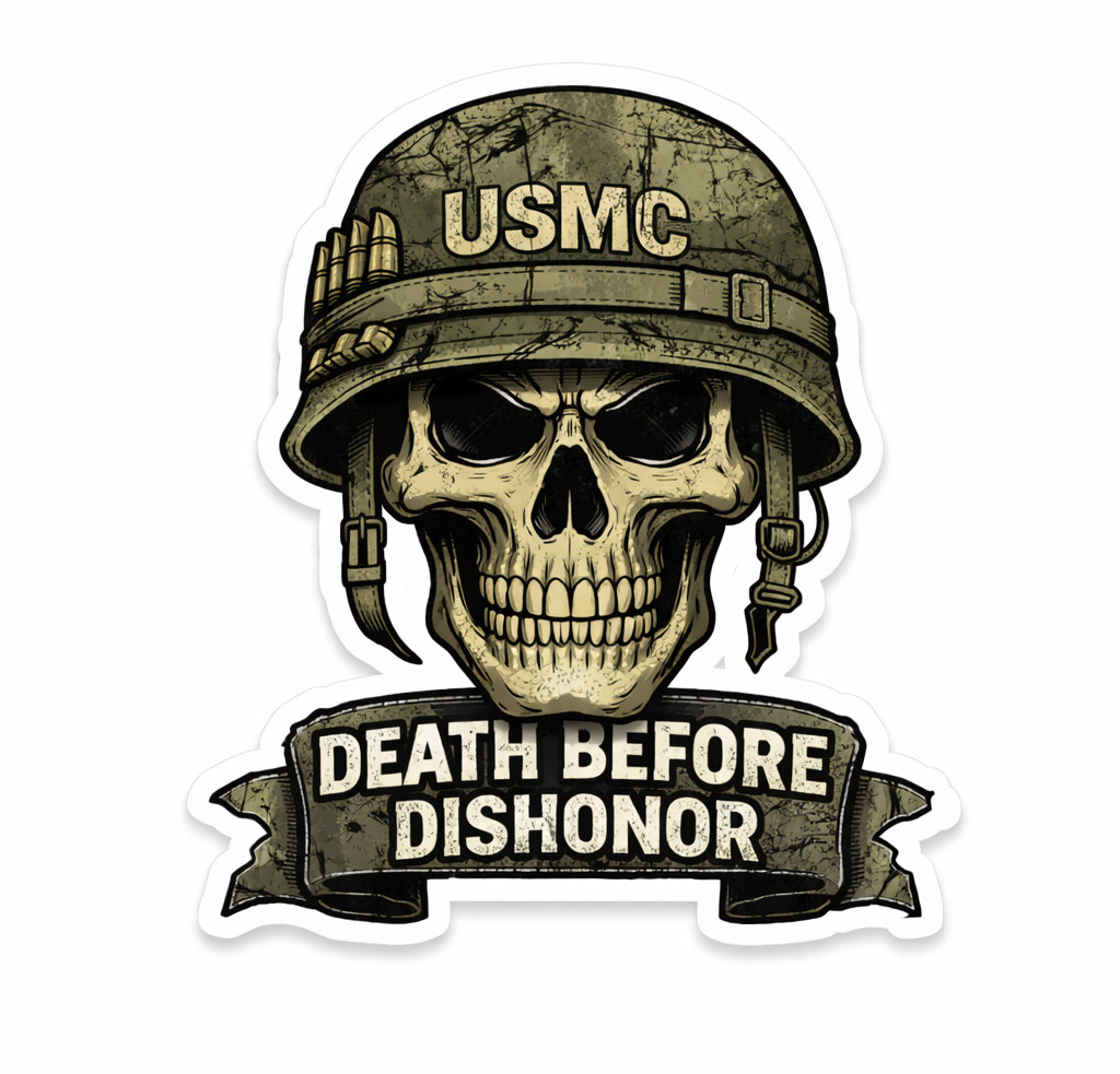 US Marine Corps Style Sticker Decal Veteran Military USA Flag Seal 14