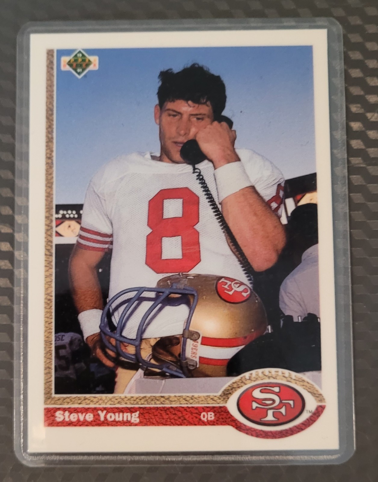 SF 49ers Steve Young Football Card HOF Fridge/Locker/Cabinet Laminated Magnet