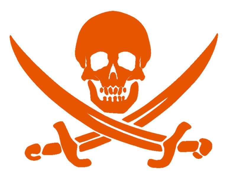 SWORDS CROSSES AND SKULL. Decal Stickers for Cars, Windows, Laptops, Tablets.