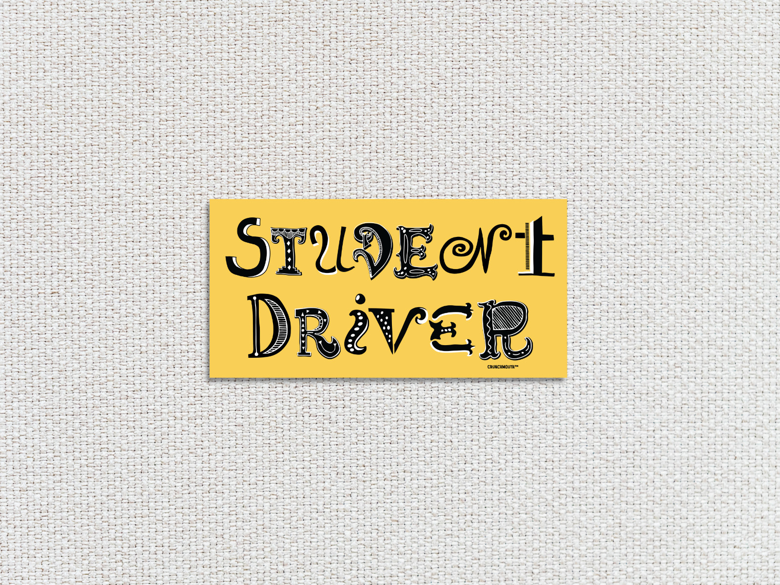 Student Driver Bumper Magnet, Caution New Driver, Driving School Learning Permit