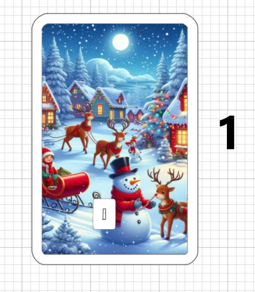 Christmas Credit Debit Card Skin Santa ATM Sticker Reindeer Holiday Holographic