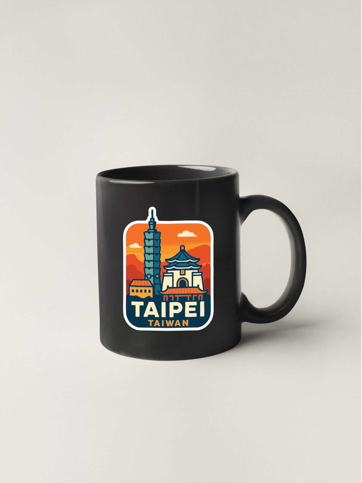Taipei Taiwan Sticker Decal Vinyl Die-Cut City Skyline Landmark Design