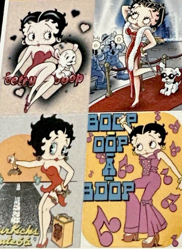 BETTY BOOP STICKERS✨💋🐣🐶🐱👙❤️‍🔥🛁🎵👠✨6 1/2” X 5”✨SEXY & CUTE✨AWESOME💫